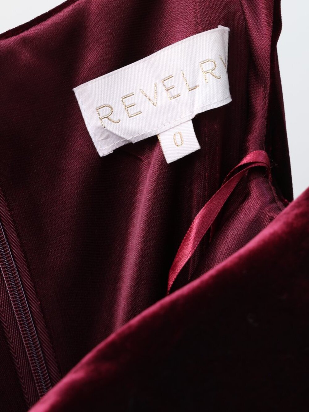 Revelry Skye Velvet Cowl Neck Maxi Formal Dress Burgundy Size 0 - Picture 4 of 4